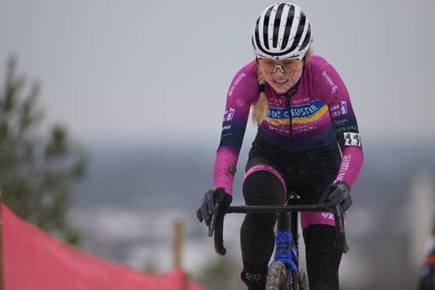 Belgian Laura Verdonschot pictured in action during the Women elite race at the Belgian Cyclocross Championships in Beringen on Saturday 10 January 2026. DAVIDxPINTENS  x154964931x