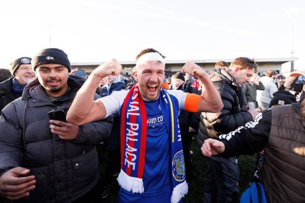 Paul Dawson of Macclesfield FC celebrates after the match. Macclesfield v Crystal Palace, Emirates FA Cup, Third Round, Football, Leasing.com Stadium, Macclesfield, UK - 10 Jan 2026Macclesfield Moss Rose United Kingdom EDITORIAL USE ONLY No use with unauthorised audio, video, data, fixture lists, club league logos or live services. Online in-match use limited to 120 images, no video emulation. No use in betting, games or single club league player publications. Copyright: xRyanxBrowne Shutterstockx 16246200cq