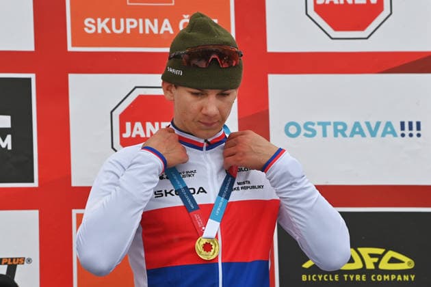 Mistrovstvi Ceske republiky v cyklokrosu, 10. ledna 2026, Dolni oblast Vitkovice, Ostrava. Vitez Krystof Bazant (CYKLOSTAR Pirelli). (CTKxPhoto JaroslavxOzana) CTKPhotoP2026011004149  CTKPhotoP2026011004149