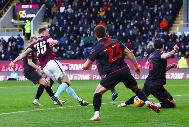 Ashley Barnes of Burnley scores the opening goal Burnley v Millwall, Emirates FA Cup, Third Round, Football, Turf Moor, Burnley, UK - 10 Jan 2026Burnley Turf Moor United Kingdom EDITORIAL USE ONLY No use with unauthorised audio, video, data, fixture lists, club league logos or live services. Online in-match use limited to 120 images, no video emulation. No use in betting, games or single club league player publications. Copyright: xMattxWest Shutterstockx 16246250w
