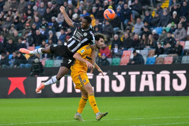 Udinese s Idrissa Gueye portrait in action during Udinese Calcio vs Pisa SC, Italian soccer Serie A match in Udine, Italy, January 10 2026  Copyright: xAlessioxMarini IPAxSportx xipa-agency.netx xx IPA_69885254 IPA_Agency_IPA69885254