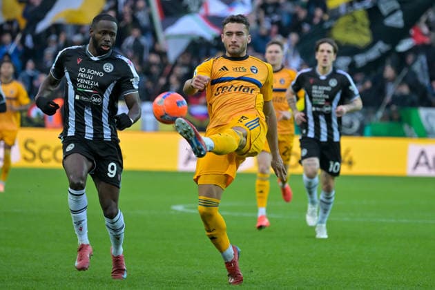 Pisa s Simone Canestrelli portrait in action during Udinese Calcio vs Pisa SC, Italian soccer Serie A match in Udine, Italy, January 10 2026  Copyright: xAlessioxMarini IPAxSportx xipa-agency.netx xx IPA_69885287 IPA_Agency_IPA69885287