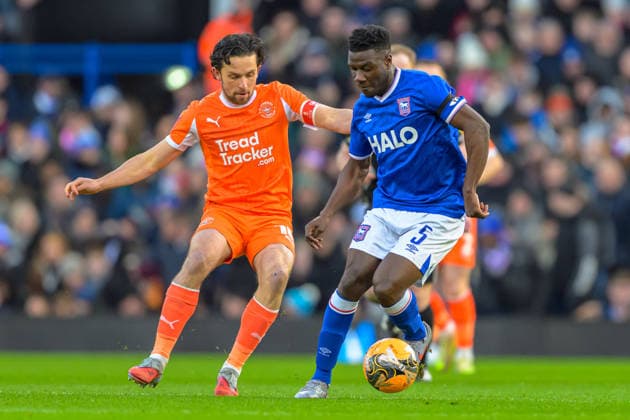 Azor Matusiwa (5 Ipswich Town) during the Emirates FA Cup game between Ipswich Town vs Blackpool at Portman Road in Ipswich , England . (Photo by Keeran Marquis Sports Press Photo SPP) Copyright: xKeeranxMarquis SPPx Sportspressphoto_SPR80313