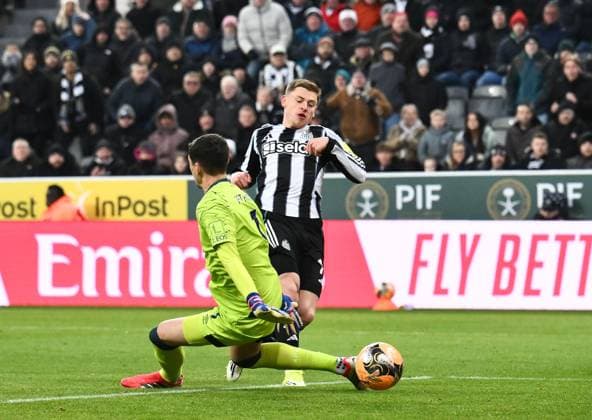 Harvey Barnes of Newcastle United scores their first goal Newcastle United v AFC Bournemouth, Emirates FA Cup, Third Round, Football, St James Park, Newcastle, UK - 10 Jan 2026Newcastle St James Park United Kingdom EDITORIAL USE ONLY No use with unauthorised audio, video, data, fixture lists, club league logos or live services. Online in-match use limited to 120 images, no video emulation. No use in betting, games or single club league player publications. Copyright: xRichardxLee Shutterstockx 16246259an
