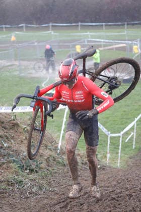 10.01.2026 Deutsche Meisterschaft Rad-Cross Bensheim Deutsche Radcross Meisterschaft 2026 U23 Nr 3 Sieger Eike Behrens (Stevens Racing Team) Bensheim Hessen Deutschland