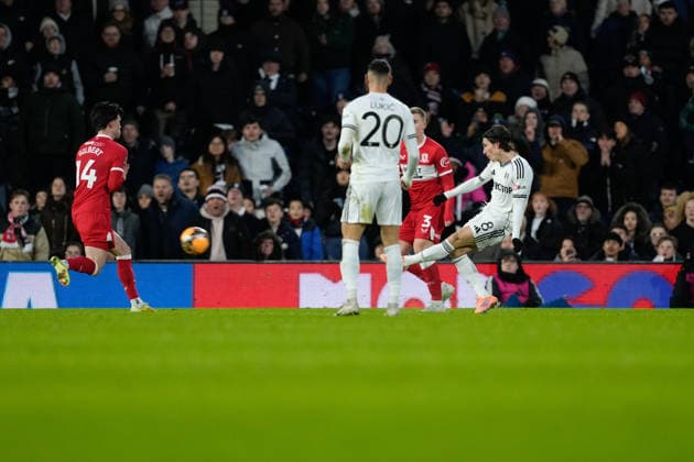 Fulham v Middlesbrough, FA Cup, 3rd Round GOAL 1-1 Fulham midfielder Harry Wilson (8) scores an equaliser during the FA Cup match between Fulham and Middlesbrough at Craven Cottage, London, UK on 10 January 2026. London Craven Cottage Greater London UK Editorial use only DataCo restrictions apply See www.football-dataco.com , Copyright: xStephenxFlynnx PSI-23565-0066