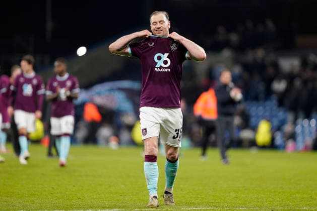 Burnley v Millwall, Burnley, UK - 10 Jan 2026 Ashley Barnes of Burnley celebrates with fans and gives away shirt to a fan during the Emirates FA Cup match between Burnley and Millwall at Turf Moor, Burnley on 10 January 2026 ( Burnley Turf Moor Burnley England Copyright: xHarryxCornish PPAUKx PPA-239664