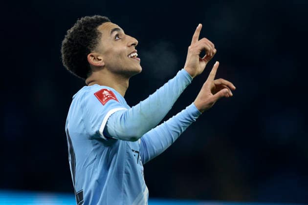Manchester City v Exeter City - Emirates FA Cup Third Round Rico Lewis of Manchester City celebrates 10th goal during the Emirates FA Cup Third Round match between Manchester City and Exeter City on January 10, 2026 in Manchester, England. WARNING! This Photograph May Only Be Used For Newspaper And Or Magazine Editorial Purposes. May Not Be Used For Publications Involving 1 player, 1 Club Or 1 Competition Without Written Authorisation From Football DataCo Ltd. For Any Queries, Please Contact Football DataCo Ltd on +44 (0) 207 864 9121 Manchester Etihad Stadium England United Kingdom Copyright: xAllstarxPicturexLibraryxLtdx