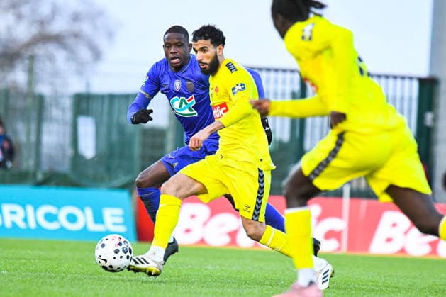 FOOTBALL : US Orleans vs AS Monaco - Coupe de France - 16e de finale - 10 01 2026 Fahd El Khoumisti (US Orleans) Denis Zakaria (AS Monaco) OrleansFrance  Copyright: xBaptistexAutissierx