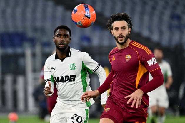 Dc Roma 10 01 2026 - campionato di calcio serie A Roma-Sassuolo foto Domenico Cippitelli Image nella foto: Alieu Fadera-Mario Hermoso 