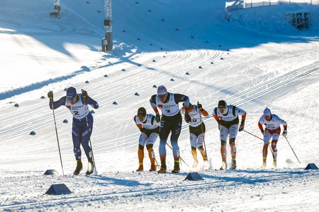 260110 Emil Danielsson Sverige och Edvin Anger Sverige och George Ersson Sverige och Leo Johansson Sverige och Fredrik Andersson Sverige och Malte Jutterdal Sverige tävlar i sprint kvartsfinal klassisk stil under skidtävlingen Smart Energy Cup den 10 januari 2026 i Falun. *** 260110 Emil Danielsson Sweden and Edvin Anger Sweden and George Ersson Sweden and Leo Johansson Sweden and Fredrik Andersson Sweden and Malte Jutterdal Sweden compete in the sprint quarterfinal classic style during the Smart Energy Cup ski competition on January 10, 2026 in Falun  Copyright: DANIELxERIKSSON BB260110ZW058