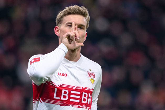 LEVERKUSEN, GERMANY - 10 JANUARY, 2026: goal, Maximilian Mittelstaedt - 1. Bundesliga match Bayer 04 Leverkusen vs Vfb Stuttgart at BayArena.  Copyright: xVitaliixKliuievx