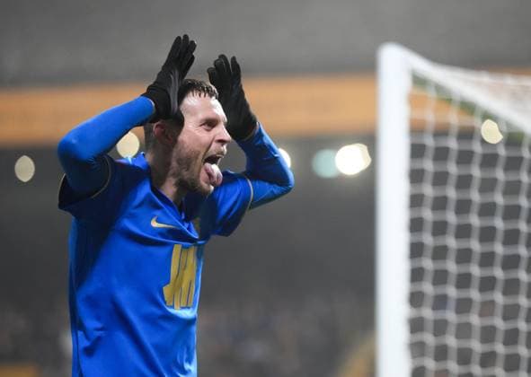 Marvin Ducksch of Birmingham City celebrates scoring the third goal Cambridge United v Birmingham City, Emirates FA Cup, Third Round, Football, Cledara Abbey Stadium, Cambridge, UK - 10 Jan 2026Cambridge Cledara Abbey Stadium United Kingdom EDITORIAL USE ONLY No use with unauthorised audio, video, data, fixture lists, club league logos or live services. Online in-match use limited to 120 images, no video emulation. No use in betting, games or single club league player publications. Copyright: xJedxLeicester Shutterstockx 16246307ac