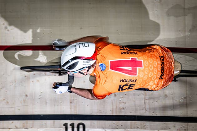 HENNIG Dominic: Sixdays Bremen 2026 Team 4 - HENNIG Dominic ( GER ) Querformat - quer - horizontal - Landscape - Event Veranstaltung: Sixdays Bremen 2026 - Category Kategorie: Cycling - Track cycling, Rad, Radsport, Bahnrad, Bahn Sixdays - U19 Men Juniors - Location Ort: Europe Germany - Bremen - ÖVB Arena - Discipline: Andy Kappes Cup - Distance: ... m - Date Datum: 10.01.2026 Saturday Day 2 -