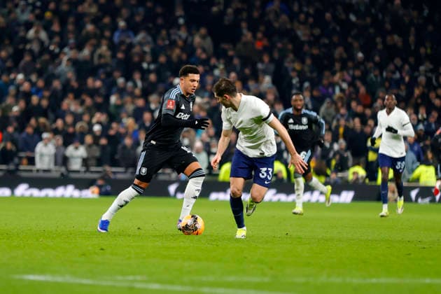 Tottenham Hotspur v Aston Villa, London, UK - 10 Jan 2026 Jadon Sancho of Aston Villa during the FA Cup 3rd round match between Tottenham and Aston Villa at the Tottenham Hotspur Stadium, Tottenham, London on 10 January 2026. London Tottenham Hotspur Stadium London GBR Copyright: xTomxCusden PPAUKx PPA-239808