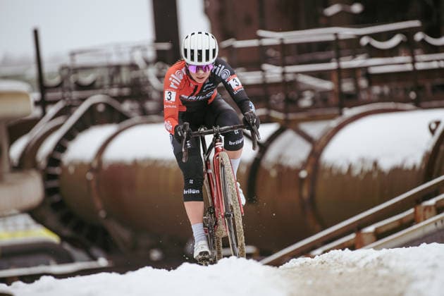 Czech cyclocross national championships, cyclocross, women elite, Katerina Hladikova, on January 10, 2026, Ostrava, Czechia. (CTKxPhoto JanxBrychta) CTKPhotoF202601100021101  CTKPhotoF202601100021101