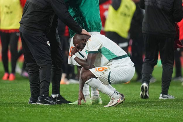 Amad Diallo (Ivory Coast) with post game despair during the Africa Cup Of Nations match between Ivory Coast and Egypt at Agadir Stadium on January 10, 2026 in Agadir, Morocco. (Photo by Thor Wegner DeFodi Images) - *** Amad Diallo Ivory Coast with post game despair during the Africa Cup Of Nations match between Ivory Coast and Egypt at Agadir Stadium on January 10, 2026 in Agadir, Morocco Photo by Thor Wegner DeFodi Images