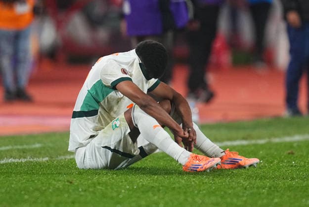 Amad Diallo (Ivory Coast) with post game despair during the Africa Cup Of Nations match between Ivory Coast and Egypt at Agadir Stadium on January 10, 2026 in Agadir, Morocco. (Photo by Thor Wegner DeFodi Images) - *** Amad Diallo Ivory Coast with post game despair during the Africa Cup Of Nations match between Ivory Coast and Egypt at Agadir Stadium on January 10, 2026 in Agadir, Morocco Photo by Thor Wegner DeFodi Images