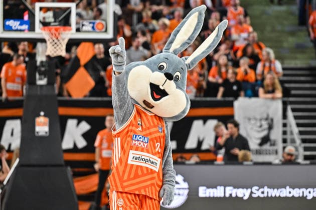 easyCredit BBL; ratiopharm Ulm - Basketball Löwen Braunschweig, 10.01.2026 ULM, GERMANY - 10. JANUARY: im Bild das Maskottchen der Ulmer Einzelfoto Freisteller während dem Match zwischen Ratiopharm Ulm und Basketball Löwen Braunschweig am 15. Spieltag der easyCredit BBL in der Ratiopharm Arena Copyright: xBEAUTIFULxSPORTS Goldbergx