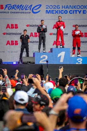 2025 FORMULA E MEXICO CITY ePRIX CASSIDY Nick (nzl), Citroën Racing Formula E Team, Citroën, portrait, MORTARA Edoardo (swi), Mahindra Racing, Mahindra M12Electro, portrait, ROWLAND Oliver (gbr), Nissan Formula E Team, Nissan e-4ORCE 05, portrait podium, portrait during the the Mexico City Paulo ePrix, 2nd round of the 2025-26 ABB FIA Formula E World Championship, WM, Weltmeisterschaft on the Autodromo Hermanos Rodriguez from January 8 to 10, 2025 in Mexico City, Mexico - Mexico CityMexico Copyright: xPauloxMariax