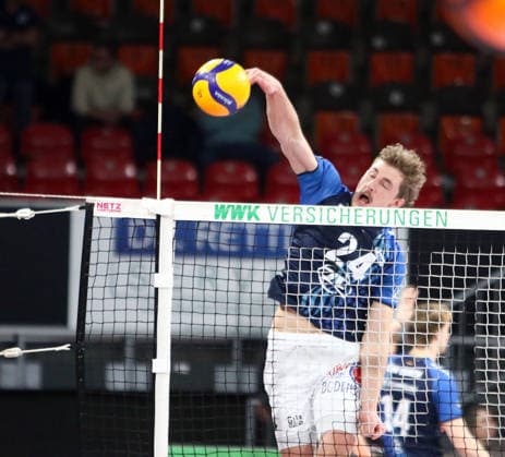 Peter VAN HUIZEN (Friedrichshafen), He-Volleyball, 1. BL, 25 26, WWK Herrschingvs VfB Frierichshafen, BMW Park, Muenchen, Copyright: WolfgangxFehrmann