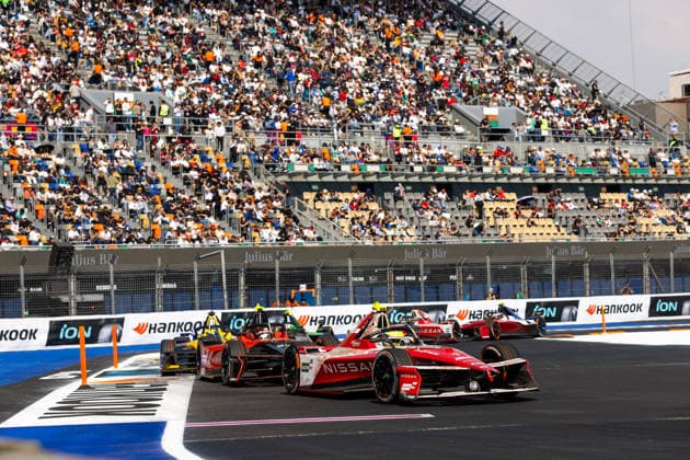2025 FORMULA E MEXICO CITY ePRIX 01 ROWLAND Oliver (gbr), Nissan Formula E Team, Nissan e-4ORCE 05, action during the the Mexico City Paulo ePrix, 2nd round of the 2025-26 ABB FIA Formula E World Championship, WM, Weltmeisterschaft on the Autodromo Hermanos Rodriguez from January 8 to 10, 2025 in Mexico City, Mexico - Mexico CityMexico  Copyright: xDamienxDoumerguex