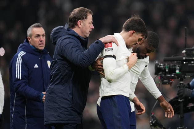 Emirates FA Cup Third Round Tottenham Hotspur v Aston Villa Joao Palhinha of Tottenham Hotspur is taken away from incident at full time during the Emirates FA Cup Third Round match Tottenham Hotspur vs Aston Villa at Tottenham Hotspur Stadium, London, United Kingdom, 10th January 2026 (Photo by Harvey Murphy News Images) Copyright: xHarveyxMurphy NewsxImagesx