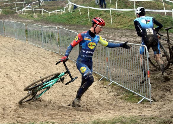 lsb - Radsport - Cyclo Cross - Deutsche Meisterschaften in Bensheim - 10. und 11.01.2026 - Saison 2025-2026 - Bensheim v. l. Louis Leidert Lidl-Trek-Team Aktion, Einzelbild, -