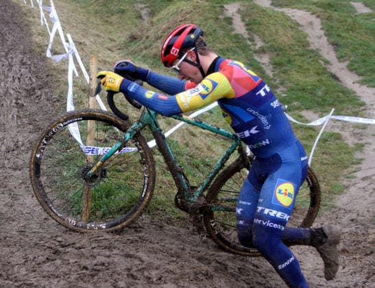 lsb - Radsport - Cyclo Cross - Deutsche Meisterschaften in Bensheim - 10. und 11.01.2026 - Saison 2025-2026 - Bensheim v. l. Louis Leidert Lidl-Trek-Team Aktion, Einzelbild, -