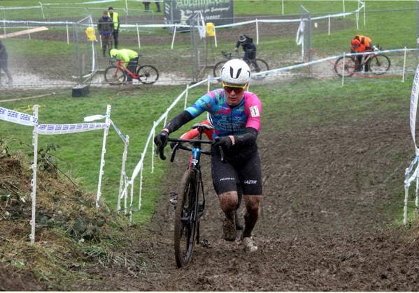 lsb - Radsport - Cyclo Cross - Deutsche Meisterschaften in Bensheim - 10. und 11.01.2026 - Saison 2025-2026 - Bensheim v. l. Max Oertzen Nagel Racing Team Zweiter U 23 Aktion, Einzelbild, -