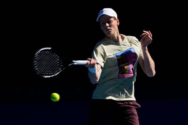 January 11, 2026: The defending champion JANNIK SINNER of Italy practises on Margaret Court Arena ahead of the 2026 Australian Open in Melbourne, Australia which starts in one weekÃ¢â‚¬â ¢s time. Cal Media Melbourne Australia - ZUMAc04_ 20260111_faf_c04_001 Copyright: xSydneyxLowx