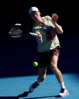 January 11, 2026: The defending champion JANNIK SINNER of Italy practises on Margaret Court Arena ahead of the 2026 Australian Open in Melbourne, Australia which starts in one weekÃ¢â‚¬â ¢s time. Cal Media Melbourne Australia - ZUMAc04_ 20260111_faf_c04_009 Copyright: xSydneyxLowx