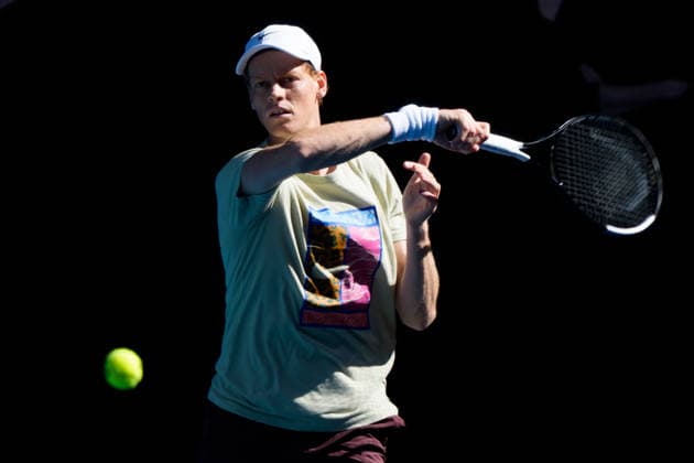 January 11, 2026: The defending champion JANNIK SINNER of Italy practises on Margaret Court Arena ahead of the 2026 Australian Open in Melbourne, Australia which starts in one weekÃ¢â‚¬â ¢s time. Cal Media Melbourne Australia - ZUMAc04_ 20260111_faf_c04_016 Copyright: xSydneyxLowx