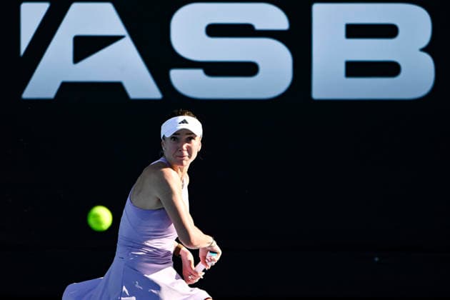 Elina Svitolina (UKR) in action against Xinju Wang (CHN) in the women s single final match of the ASB Classic Women™s WTA250 tennis tournament at Manuka Doctor Arena, Auckland, New Zealand on Sunday 11 January 2026. Photo credit: Alan Lee Auckland New Zealand Copyright: xAlanxLeex xx