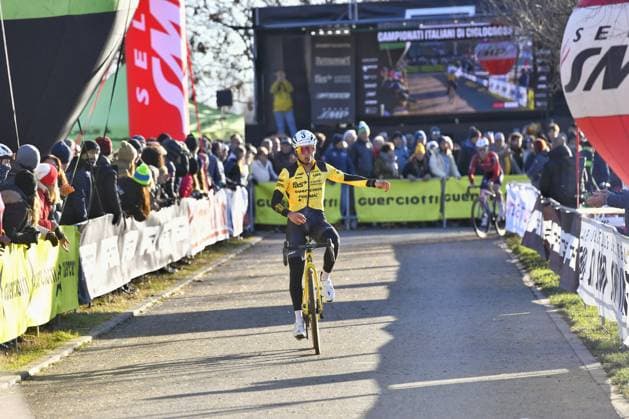 Patrik Pezzo Rosola (ITA FAS AIRPORT SERVICES) during Campionati Italiani Ciclocross, Cyclocross race in Brugherio, Italy, January 11 2026  Copyright: xDavidexVaninetti IPAxSportx xipa-agency.netx xx IPA_69922729 IPA_Agency_IPA69922729