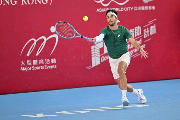 Hong Kong Tennis Open(ATP250) - Day 8 Lorenzo Musetti, an Italian tennis player, during a match at the Hong Kong Tennis Open(ATP250) on January 11, 2026 in Hong Kong. (Photo by Kobe Li Nexpher Images) Hong Kong