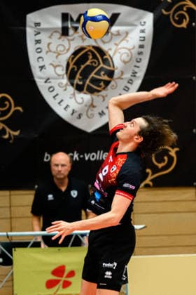 Ludwigsburg: 1. BLM - 25 26 - MTV Ludwigsburg - FT 1844 Freiburg Ben-Simon Bonin (Ludwigsburg) Ludwigsburg Innenstadtsporthalle Baden-Württemberg Deutschland