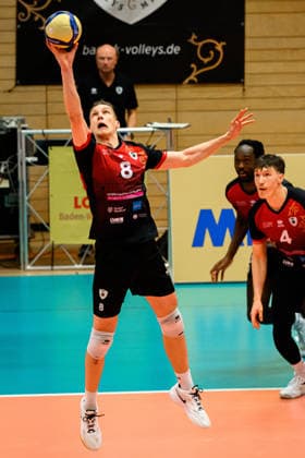 Ludwigsburg: 1. BLM - 25 26 - MTV Ludwigsburg - FT 1844 Freiburg Tomi Saarinen (Ludwigsburg) Ludwigsburg Innenstadtsporthalle Baden-Württemberg Deutschland