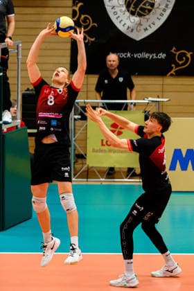 Ludwigsburg: 1. BLM - 25 26 - MTV Ludwigsburg - FT 1844 Freiburg Tomi Saarinen (Ludwigsburg) Ludwigsburg Innenstadtsporthalle Baden-Württemberg Deutschland