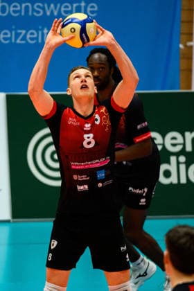 Ludwigsburg: 1. BLM - 25 26 - MTV Ludwigsburg - FT 1844 Freiburg Tomi Saarinen (Ludwigsburg) Ludwigsburg Innenstadtsporthalle Baden-Württemberg Deutschland