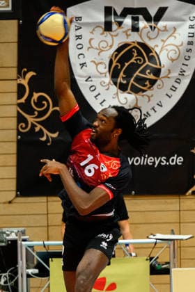 Ludwigsburg: 1. BLM - 25 26 - MTV Ludwigsburg - FT 1844 Freiburg Nyherowo Omene (Ludwigsburg) Ludwigsburg Innenstadtsporthalle Baden-Württemberg Deutschland