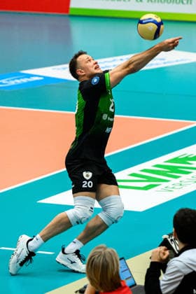 Ludwigsburg: 1. BLM - 25 26 - MTV Ludwigsburg - FT 1844 Freiburg Jeffrey Klok (Ludwigsburg) Ludwigsburg Innenstadtsporthalle Baden-Württemberg Deutschland