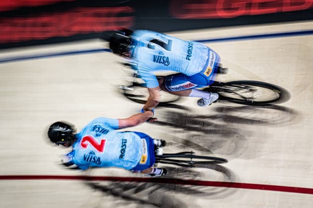 KOBLIZEK MatyaÅ¡, KRENEK Adam: Sixdays Bremen 2026 Team 2 - VILSA - KOBLIZEK MatyaÅ¡ ( CZE ) - Black - KRENEK Adam ( CZE ) - Red Querformat - quer - horizontal - Landscape - Event Veranstaltung: Sixdays Bremen 2026 - Category Kategorie: Cycling - Track cycling, Rad, Radsport, Bahnrad, Bahn Sixdays - Elite Men - Location Ort: Europe Germany - Bremen - ÖVB Arena - Discipline: Madison - Distance: ... m - Date Datum: 10.01.2026 Saturday Day 2 -