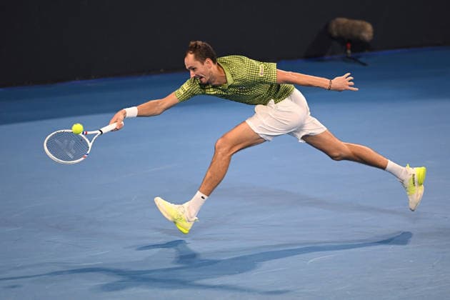 TENNIS BRISBANE INTERNATIONAL, Daniil Medvedev of Russia in action during the Mens Singles final against against Brandon Nakashima of USA at the Brisbane International tennis tournament at Pat Rafter Arena in Brisbane, Sunday, January 11, 2026. ( NO ARCHIVING, EDITORIAL USE ONLY BRISBANE QUEENSLAND AUSTRALIA  Copyright: xDAVExHUNTx 20260111114054692956