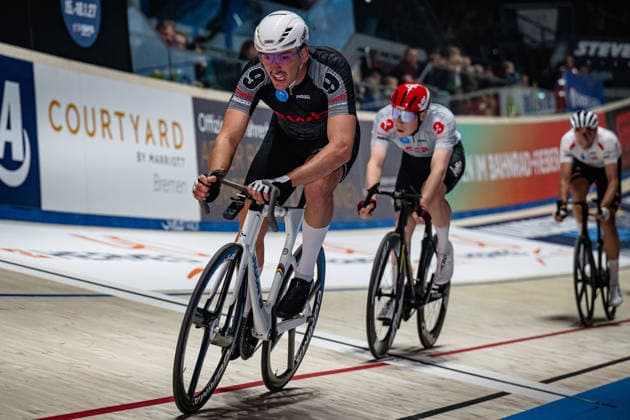 AUGENSTEIN Moritz: Sixdays Bremen 2026 Team 9 - SWB - AUGENSTEIN Moritz ( GER ) - Black Querformat - quer - horizontal - Landscape - Event Veranstaltung: Sixdays Bremen 2026 - Category Kategorie: Cycling - Track cycling, Rad, Radsport, Bahnrad, Bahn Sixdays - Elite Men - Location Ort: Europe Germany - Bremen - ÖVB Arena - Discipline: Madison - Distance: ... m - Date Datum: 10.01.2026 Saturday Day 2 -
