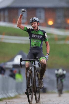 2026 Lloyds National Cyclo-cross Championships Picture by Olly Hassell SWpix.com - 11 01 2026 - Cycling - 2026 Lloyds National Cyclo-Cross Championships - Junior Open, Gypsies Green, South Shields, England, Winner Jacob Steed (Sherwood Pines Cycles Forme) Copyright: x xSWpix.comx(t axPhotographyxHubxLtd)xAlexxWhitehead SWpix.comx SWP-3159-0285