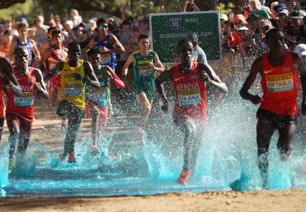 (260111) -- TALLAHASSEE, Jan. 11, 2026 -- Athletes compete during the U20 Men s Race at the World Athletics Cross Country Championships 2026 in Tallahassee, Florida, the United States, on Jan. 10, 2026. ) (SP)U.S.-FLORIDA-TALLAHASSEE-WORLD ATHLETICS-CROSS COUNTRY CHAMPIONSHIPS-U20 MEN S RACE ZhangxFengguo 