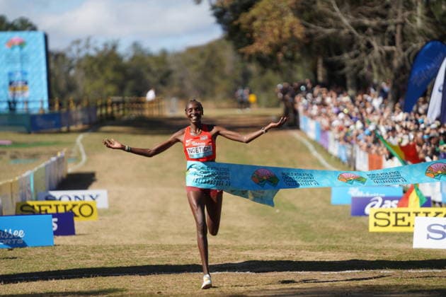 (260111) -- TALLAHASSEE, Jan. 11, 2026 -- Kenya s Agnes Jebet Ngetich crosses the finish line to win the Senior Women s Race at the World Athletics Cross Country Championships 2026 in Tallahassee, Florida, the United States, on Jan. 10, 2026. ) (SP)U.S.-FLORIDA-TALLAHASSEE-WORLD ATHLETICS-CROSS COUNTRY CHAMPIONSHIPS-SENIOR WOMEN S RACE ZhangxFengguo 
