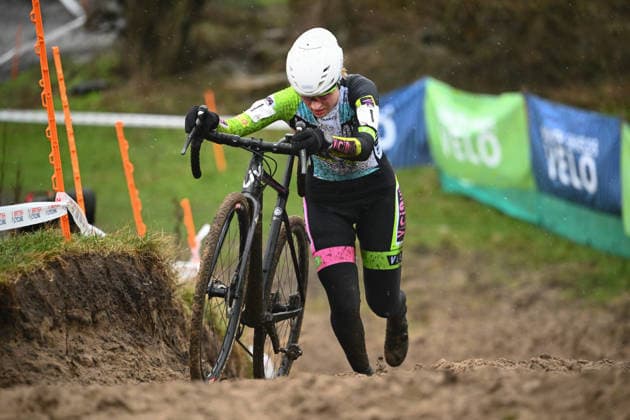 2026 Lloyds National Cyclo-cross Championships Picture by Olly Hassell SWpix.com SWpix.com - 11 01 2026 - Cycling - 2026 Lloyds National Cyclo-Cross Championships - Junior Female Open, Gypsies Green, South Shields, England, Peggy Knox (ViCiOUS VELO) Copyright: x xSWpix.comx(t axPhotographyxHubxLtd)xOllyxHassell SWpix.comx SWP-3159-0301