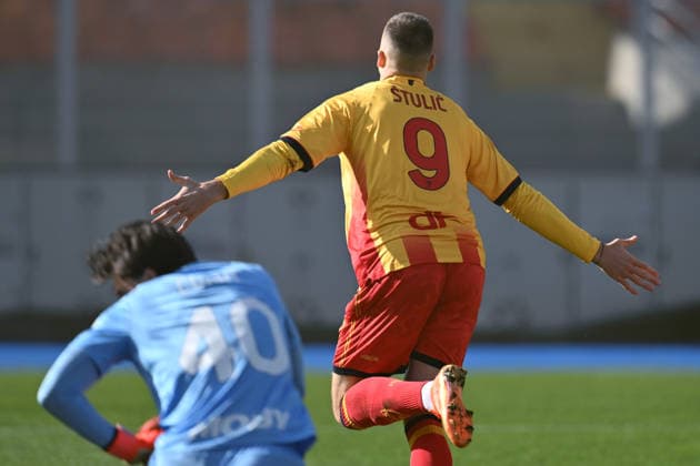 Ci Lecce 11 01 2026 - campionato di calcio serie A Lecce-Parma foto Carmelo Imbesi Image nella foto: esultanza gol Nikola Stulic 